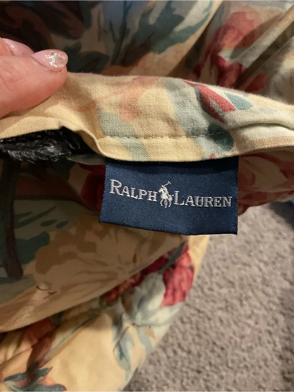 Vintage Ralph Lauren Elsa Grasslands Quilt Floral Comforter Bedding Full/Queen